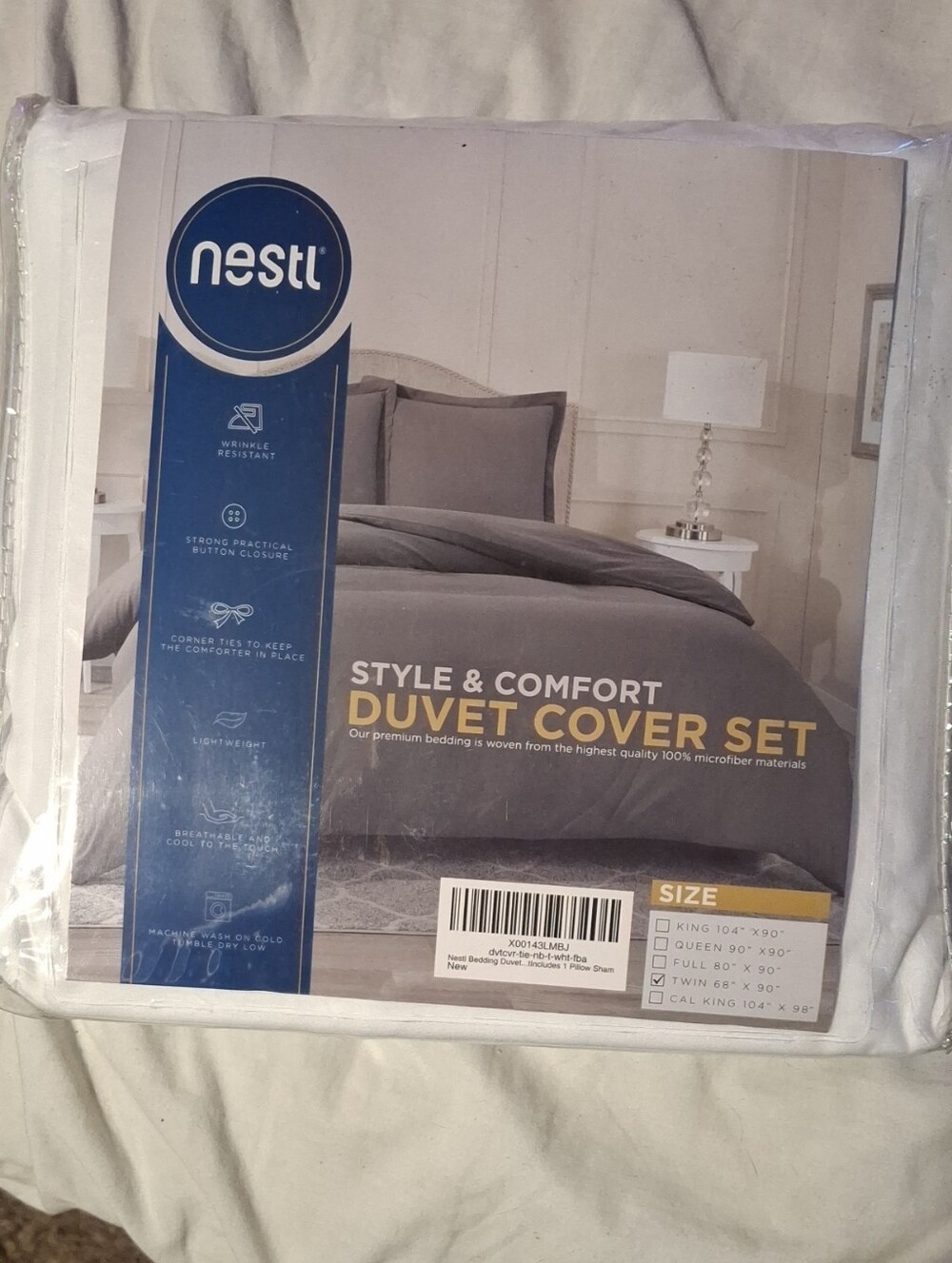 NESTL White Duvet Cover Set - Modern Neutral Bedding